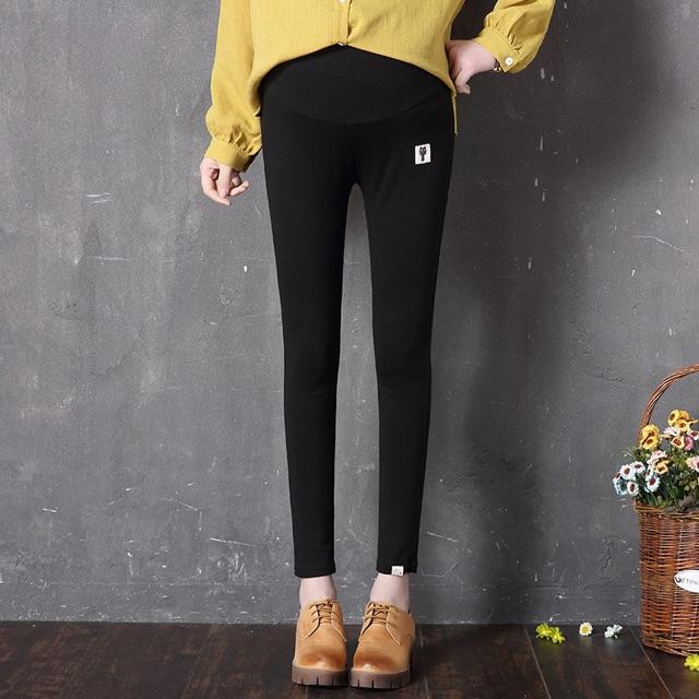 Quần legging bầu - mèo cotton len