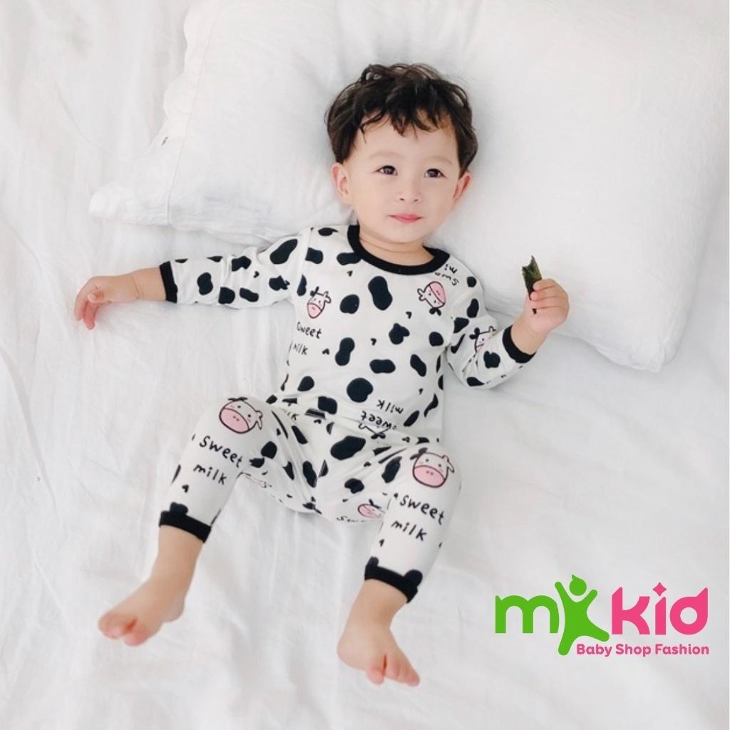 Bộ Cotton Dài Tay Cho Bé Bộ Thu Đông Dài Tay Minky Mom Cho Bé Trai Bé Gái Với Các Hình Thú Siêu Kute .