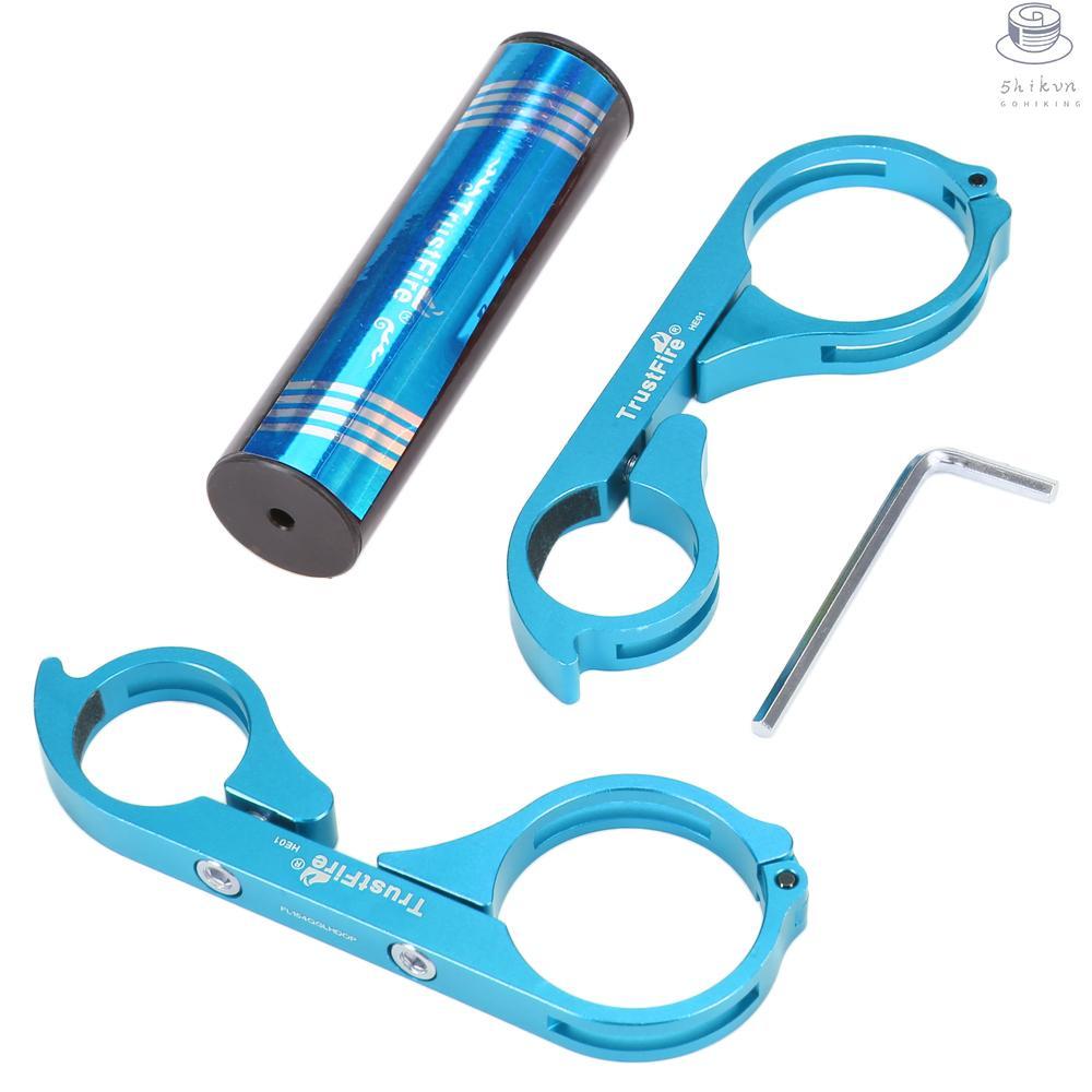 Bicycle Double Handlebar Extender with Allen Key Lamp Holder for Bicycle Lights Flashlights