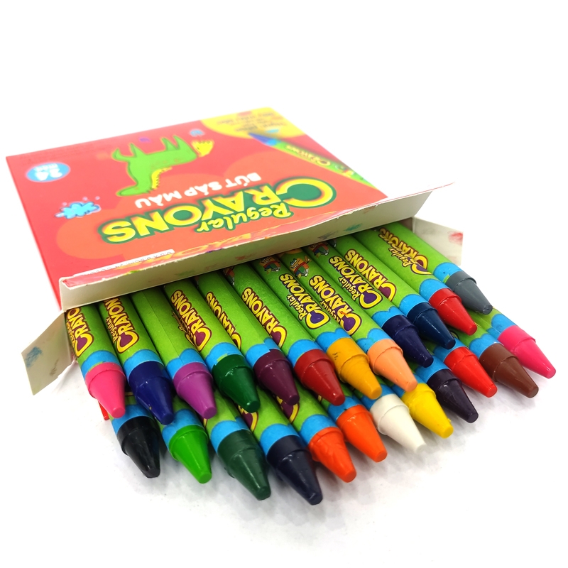 Bút Sáp Màu Chicko Regular Crayons - 24 Màu - DK3303-24