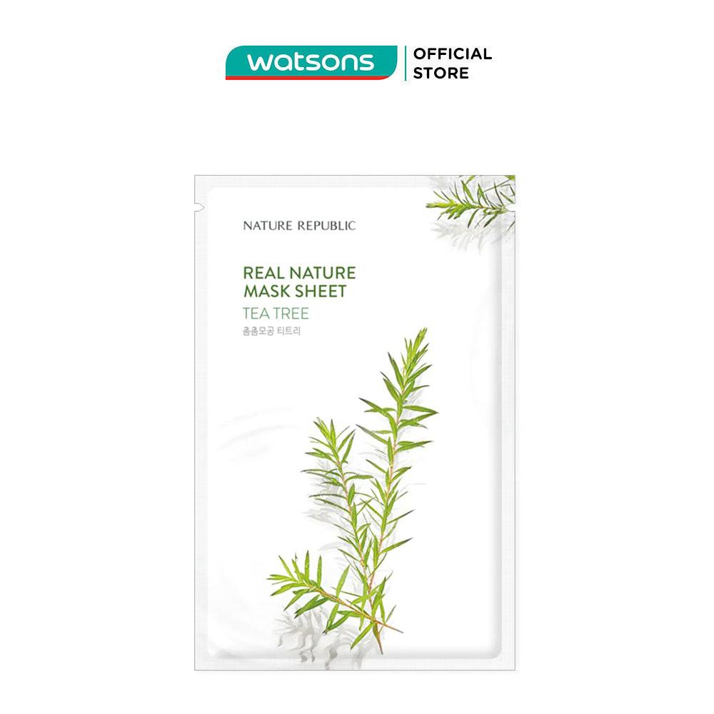 Mặt Nạ Giấy Nature Republic Chiết Xuất Tràm Trà Tự Nhiên Real Nature Tea Tree Mask 23ml