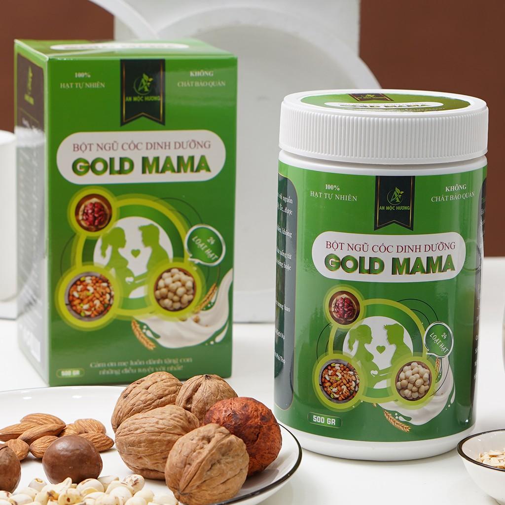 Bột ngũ cốc mẹ bầu, lợi sữa GOLD MAMA 24 loại hạt cao cấp (500 Gram), giảm nghén, chống táo bón