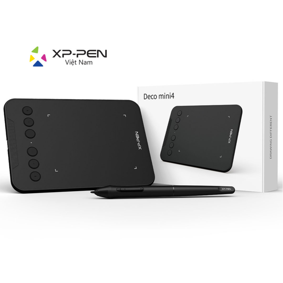 BẢNG VẼ ĐIỆN TỬ XP-PEN DECO MINI4 ANDROID 8192 MỨC LỰC NHẤN KÈM BỦT VẼ KHÔNG SẠC P05D - HÀNG CHÍNH HÃNG