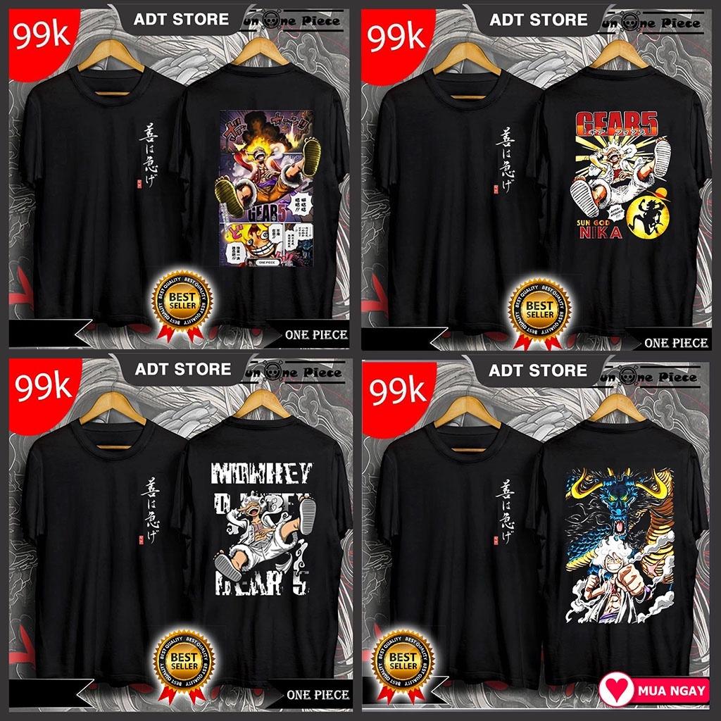 Top 5 Mẫu Áo thun One Piece Luffy Gear 5 Anime Đảo Hải Tặc siêu chất, giá rẻ cực HOT mẫu bán chạy
