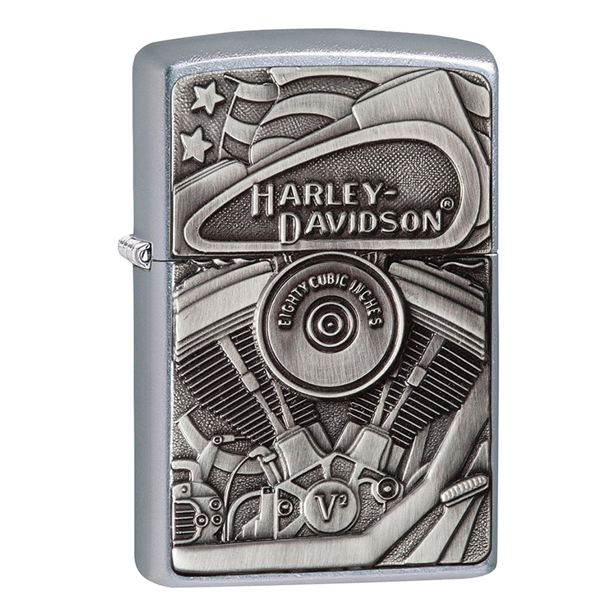 Bật Lửa Zippo 29266 Hd Motor Flag Street Chrome