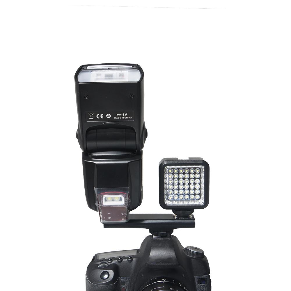 Dual Hot Shoe Flash Speedlite Bracket Splitter For Nikon DSLR Camera