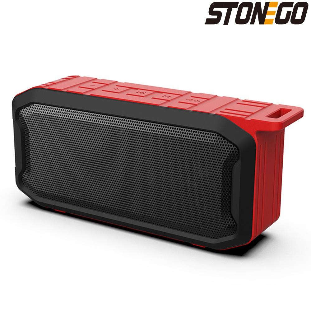 Stonego di động ngoài trời loa bluetooth công suất cao phụ không dây không dây máy nghe nhạc USB hỗ trợ Aux TF Color: Red