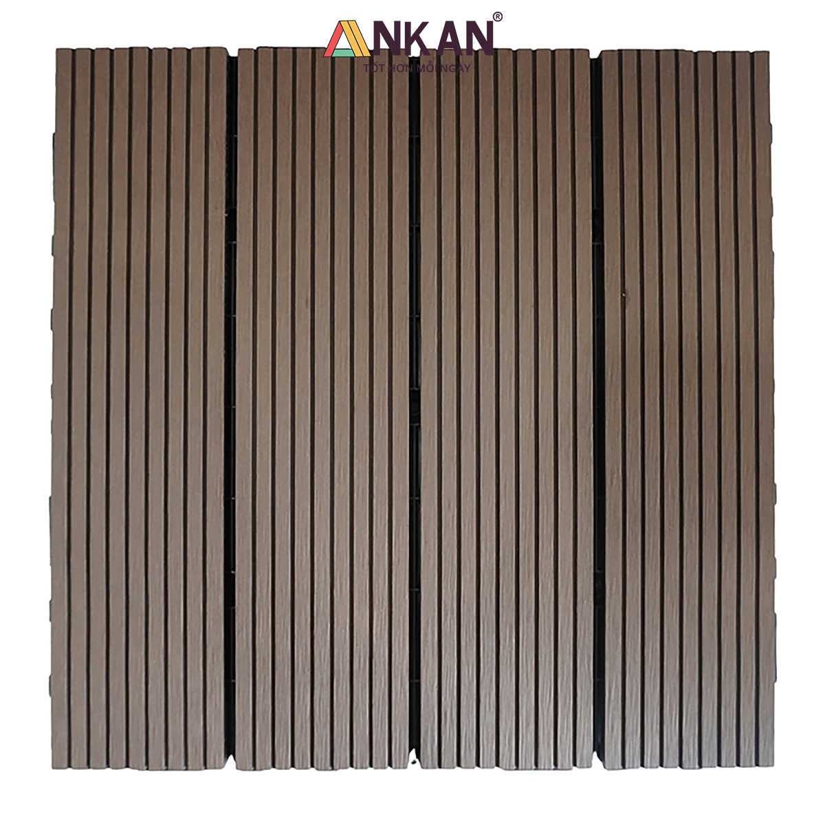 Sàn Vỉ Gỗ Nhựa Composite Cao Cấp, Lót Sàn Ban Công Nhà Tắm, Vỉ Dày Chắc Chắn Có Vít Ốc Dưới Nan, Màu Nâu Mới, Dễ Dàng Lắp Đặt