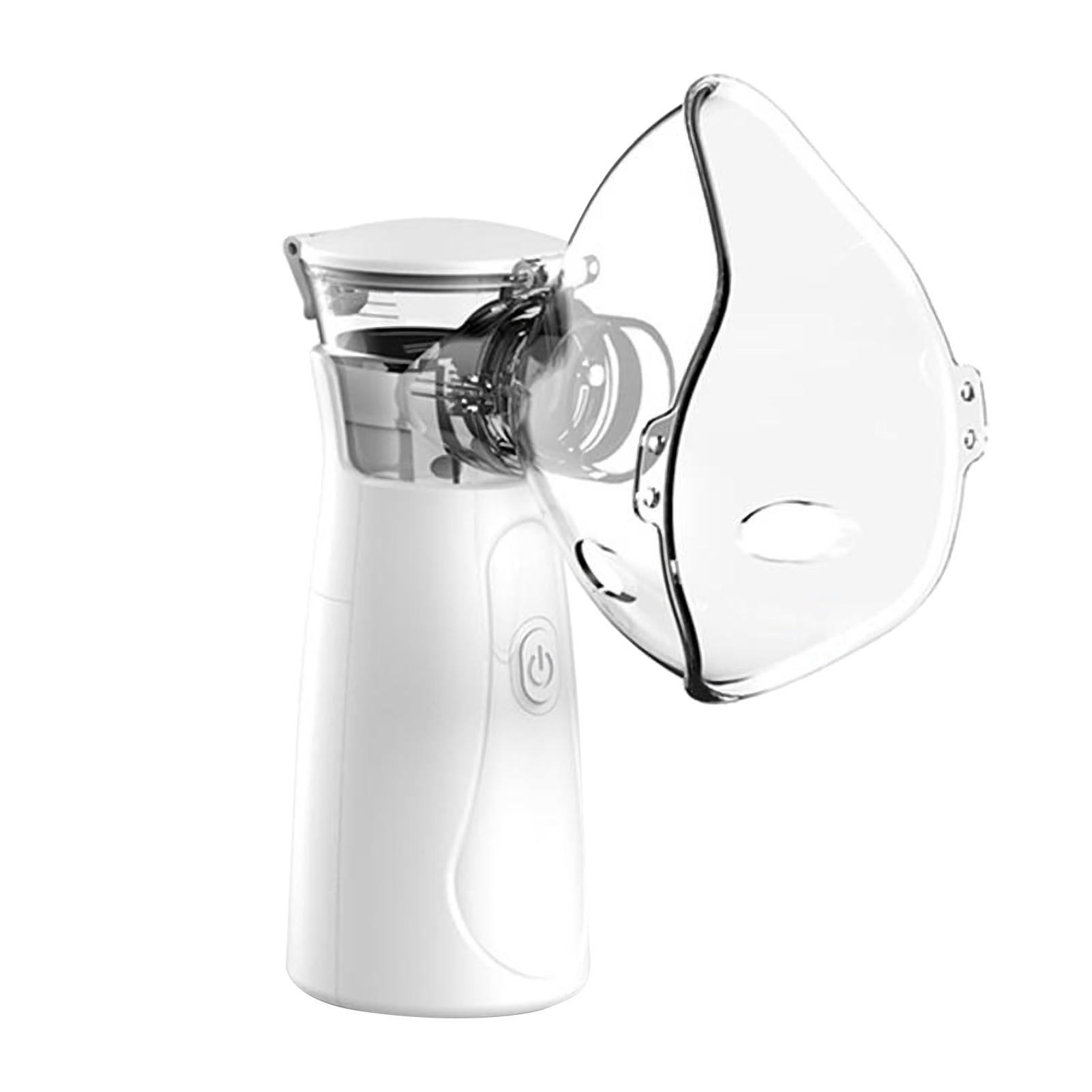 Máy phun sương siêu âm mini Máy phun sương cầm tay gia dụng Dung tích 10ml Bộ phân phối chất lỏng với mặt nạ có thể thay thế cho người lớn và trẻ em