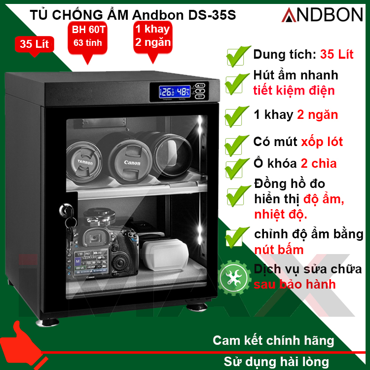 Tủ chống ẩm iMax bán từ 20-50 Lít Andbon, Hàng chính hãng