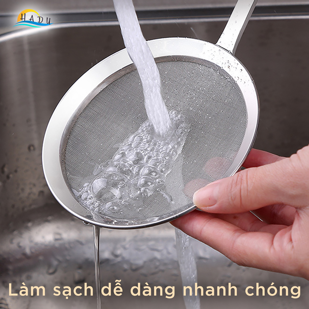 Vá Vợt Hớt Bọt Lọc Cặn Dầu Ăn Mỡ Inox 304 Cao Cấp Đạt Chất Lượng Đức SSGP