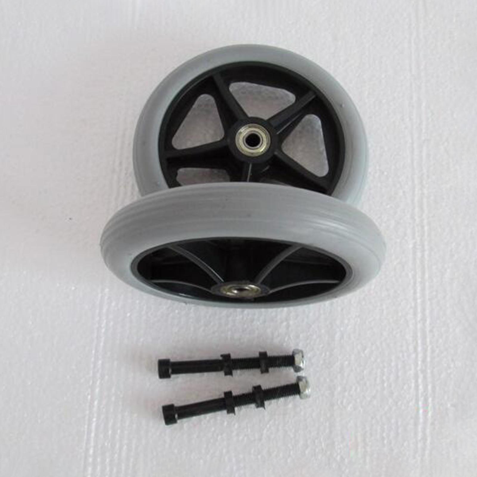 Solid 6" PVC Wheelchair Front Wheel Wheels for Supplies Accessories