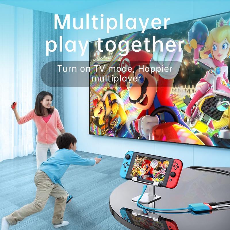 Đế Chuyển Đổi Type-C Sang 4K Hdmi Usb 3.0 Pd Cho Nintendo Switch/Điện Thoại/tablet