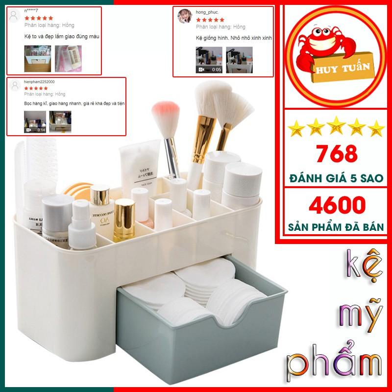 Kệ đựng mĩ phẩm kiểu mới siêu tiện dụng - Kệ mỹ phẩm nhựa 1 tầng nhiều ngăn, chọn màu