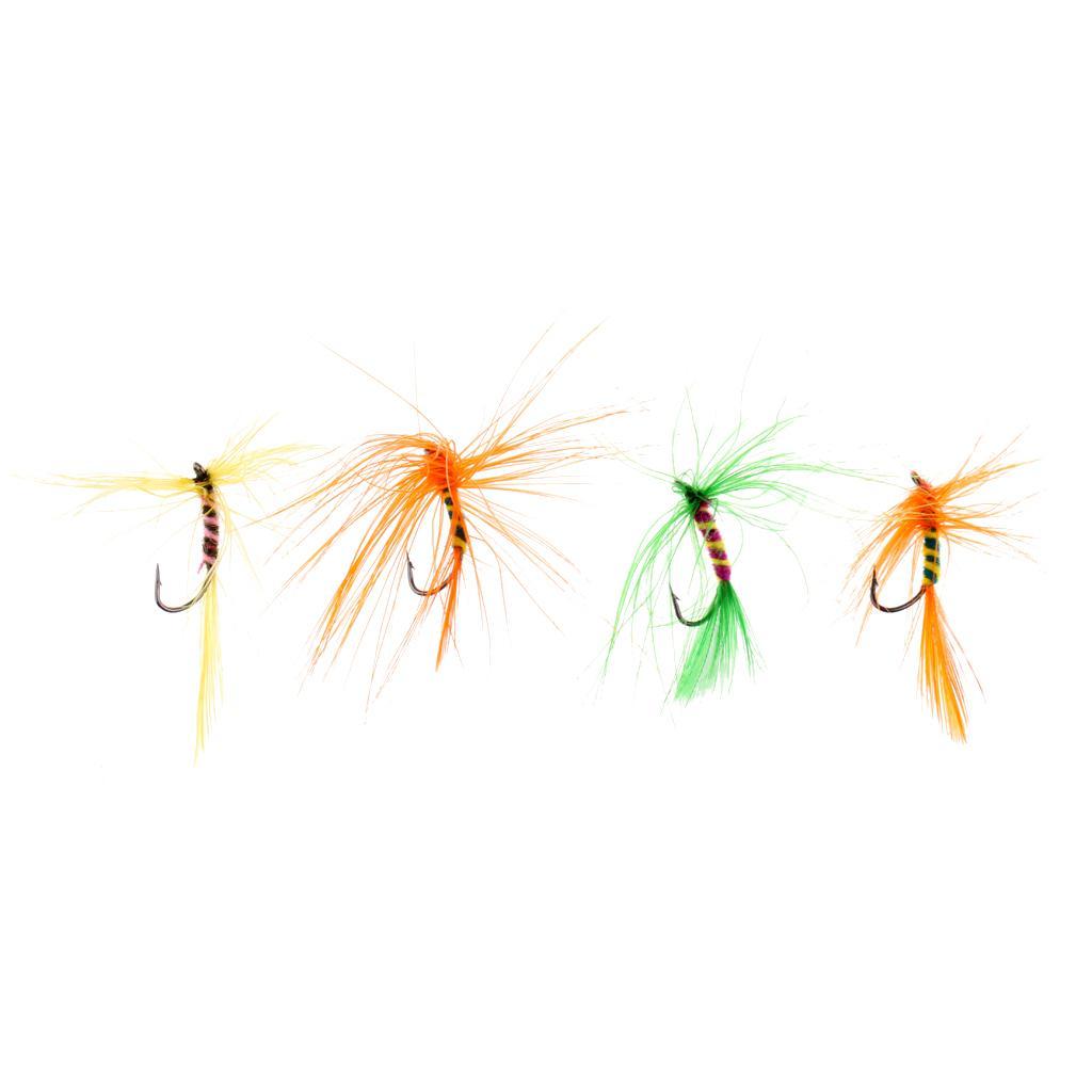 32Pcs Fly Fishing Flies Kit Bass Salmon Trout Flies Lures Assortment Fly Box