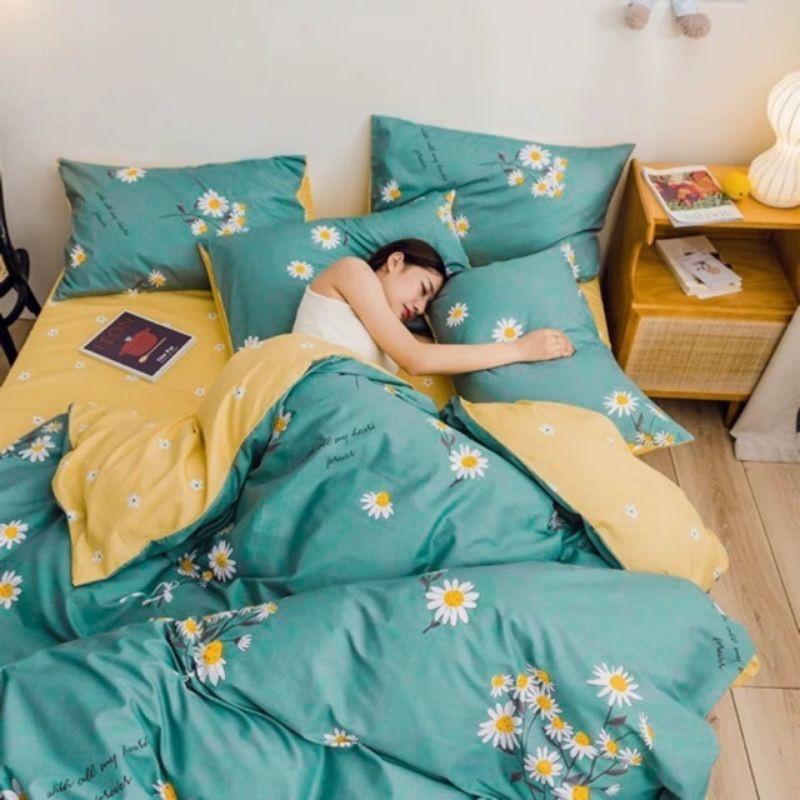 Bộ 5 Món Vỏ Chăn Ga Gối Coton poly cao cấp