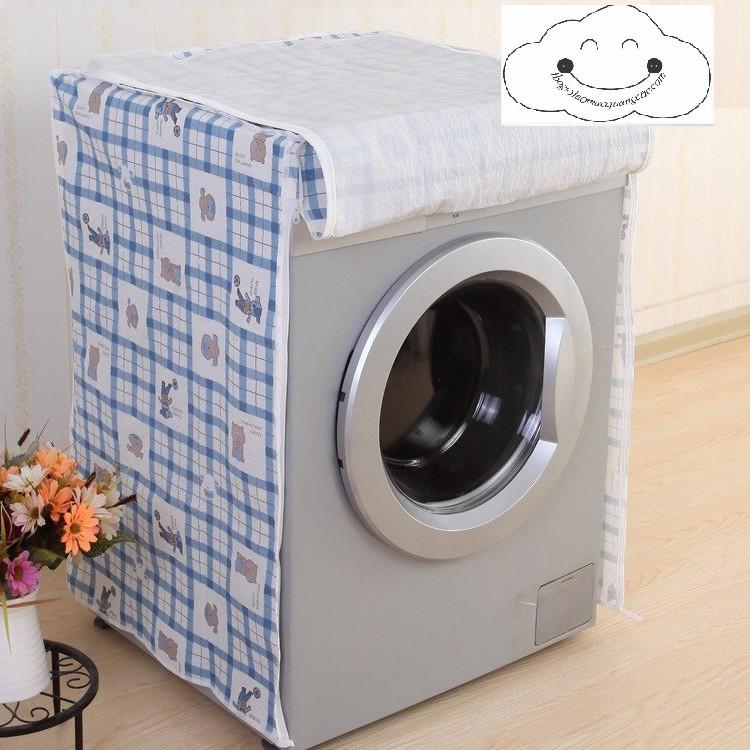 Trùm Máy Giặt 2 Lớp - Dùng Cho Máy Giặt Lồng Ngang - Giao Họa Tiết Ngẫu Nhiên