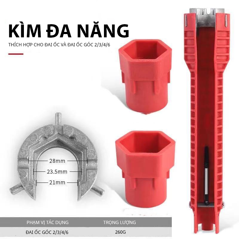 Cờ Lê Đa Năng Vặn Dây Cấp Nước, Cờ Lê Đa Năng 8 Trong 1,Cờ Lê Đa Dụng-K1870