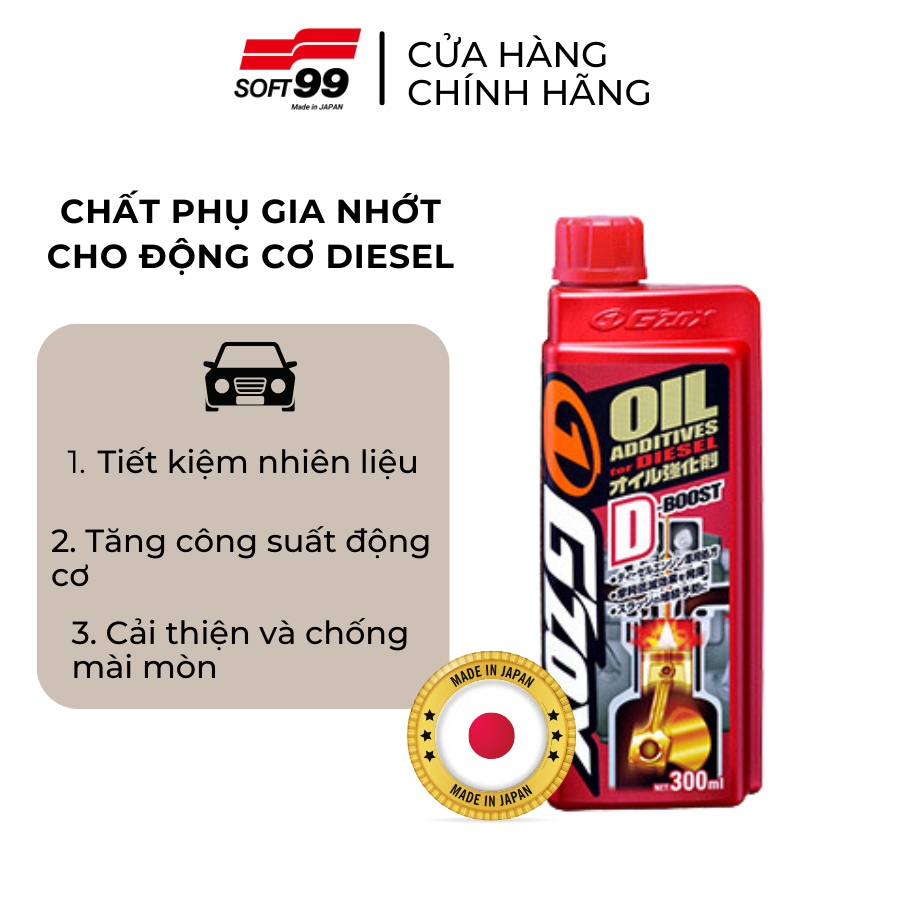 Chất Phụ Gia G'zox Oil Additives D-Boost SOFT99 E-60