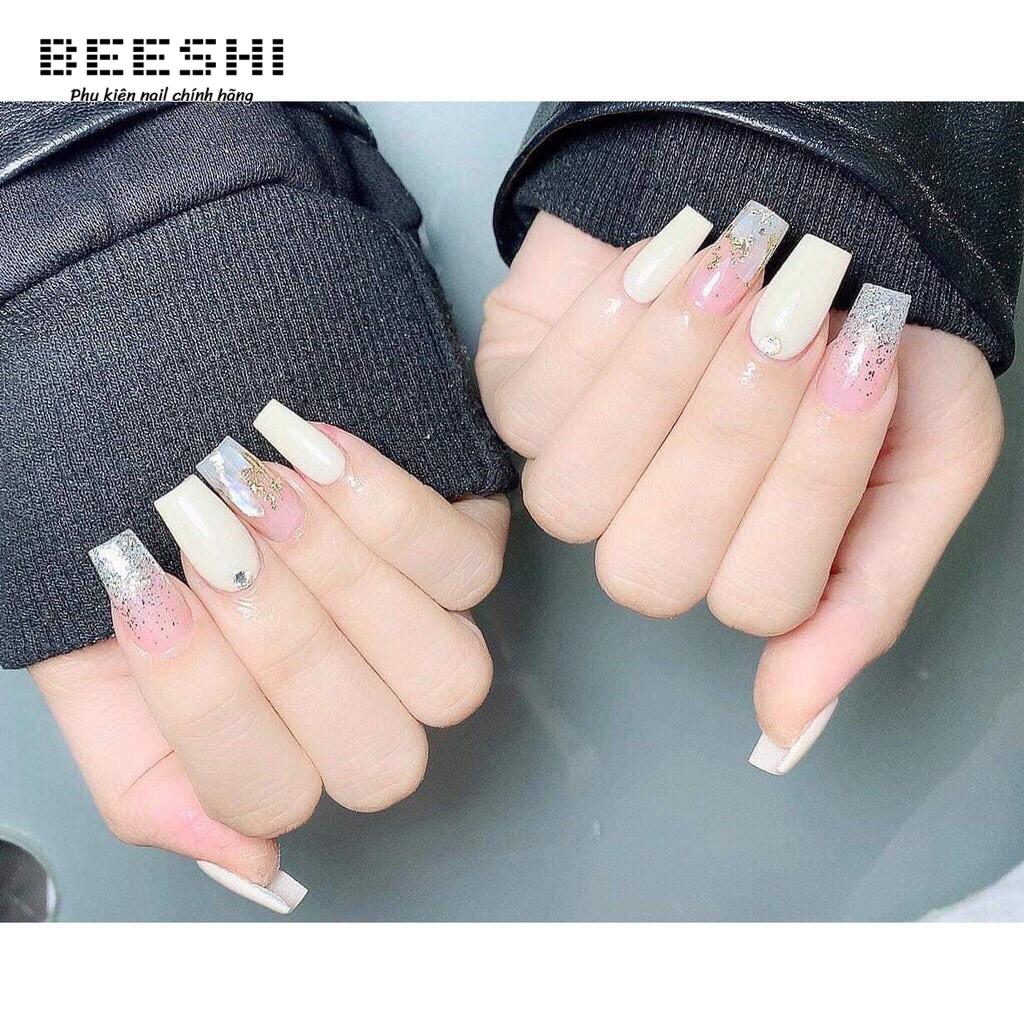 sơn gel màu trắng sữa - Beeshi shop nail