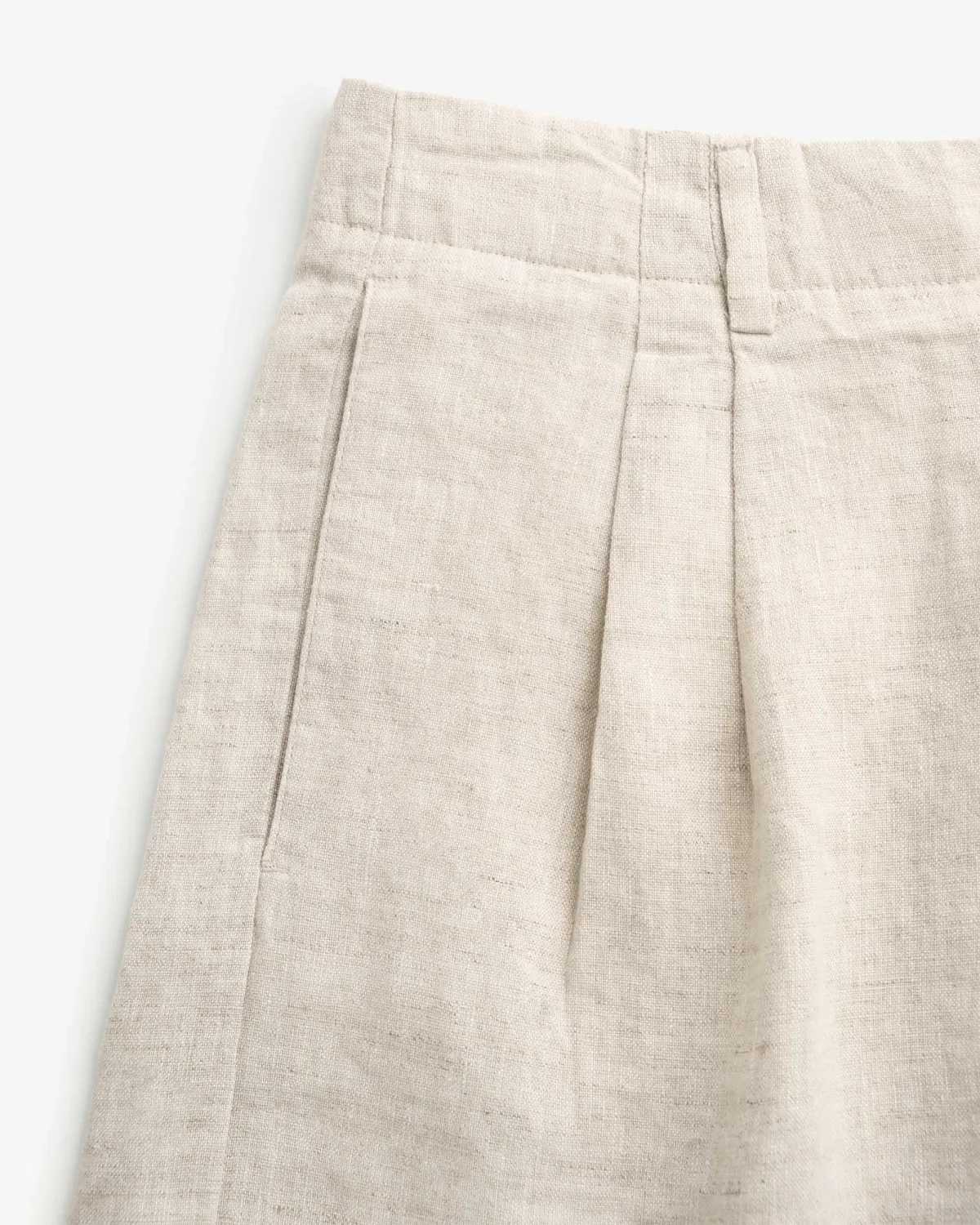 Quần short nam linen nhãn trang trí. Loose - ROUTINE 10S26PSH007