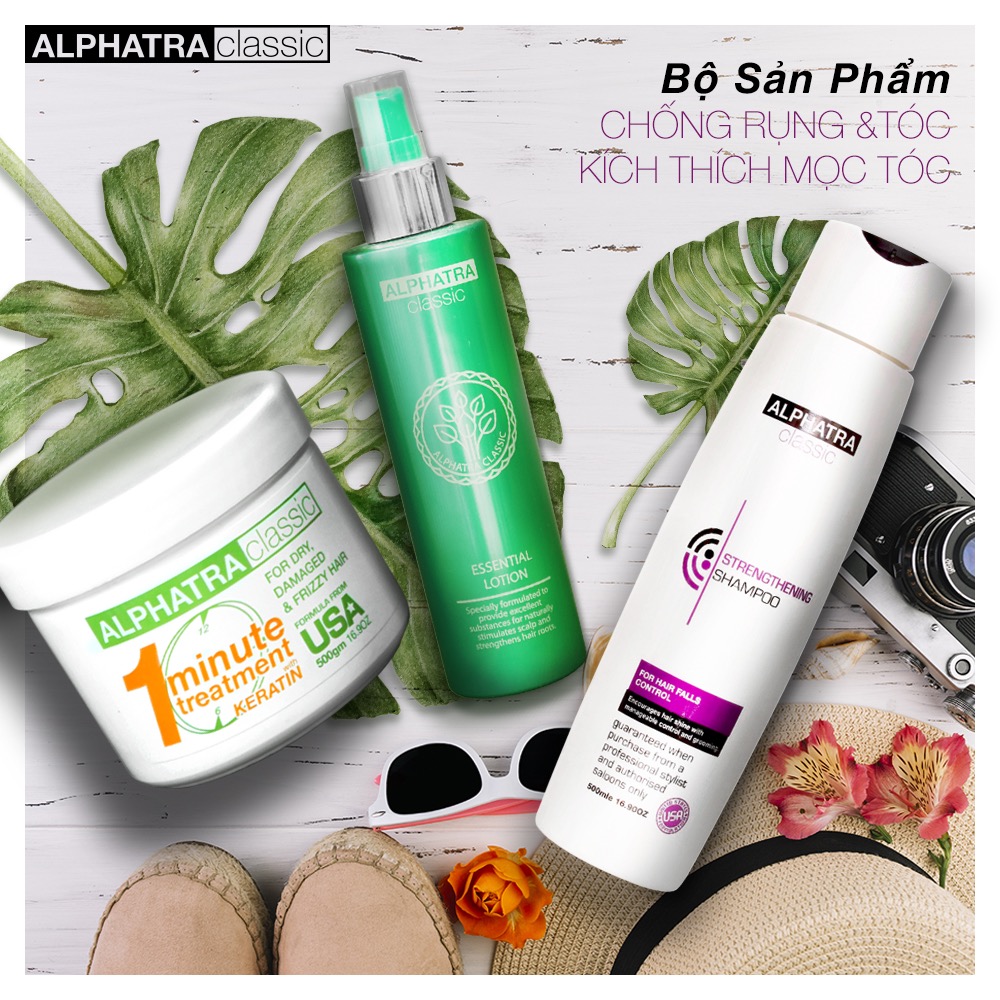 Alphatra Classic | Dầu gội ngăn ngừa rụng tóc | STRENGTHENING SHAMPOO - 500ml
