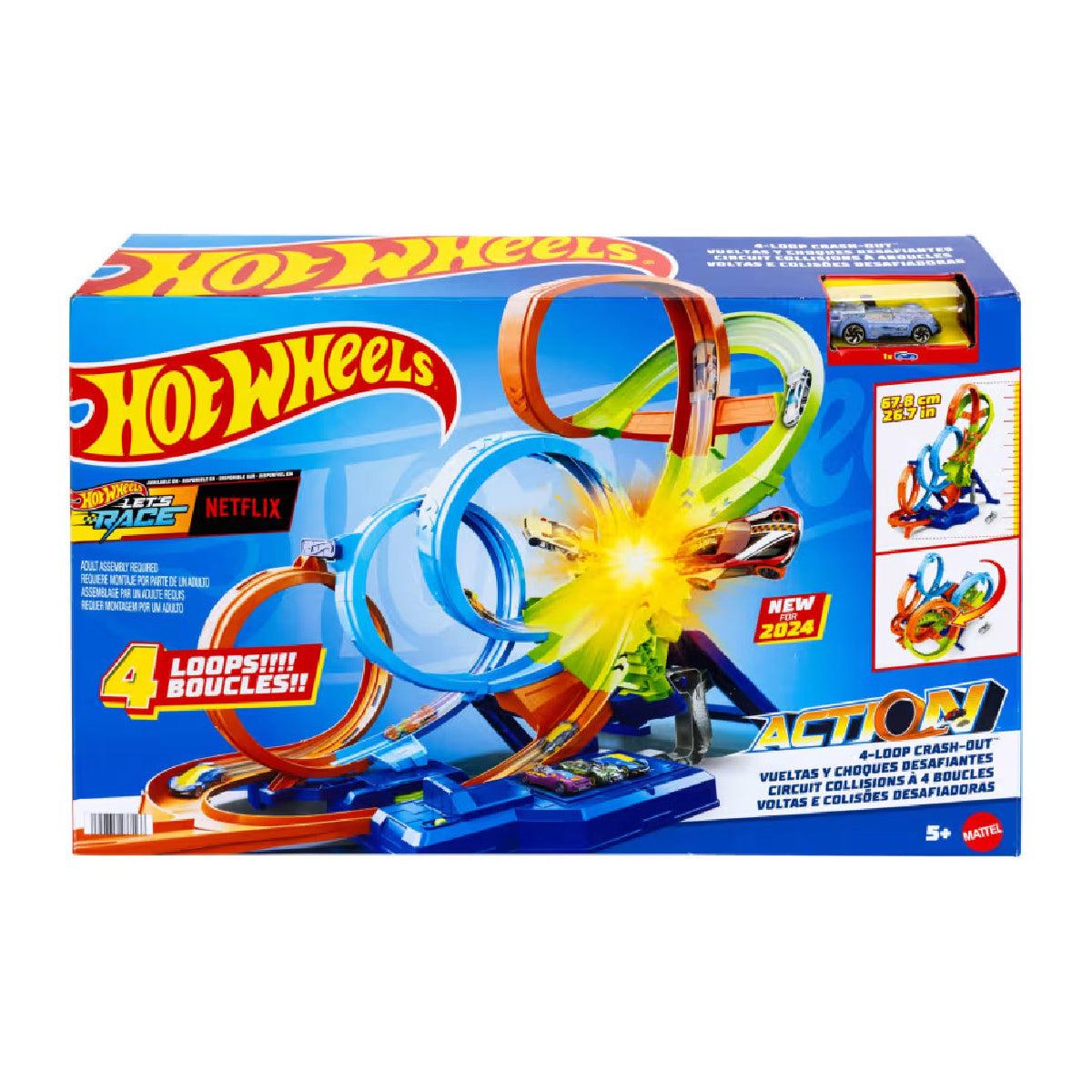 Đồ Chơi Bộ Thử Thách 4 Vòng Xoắn Cực Đại HOT WHEELS HXR70
