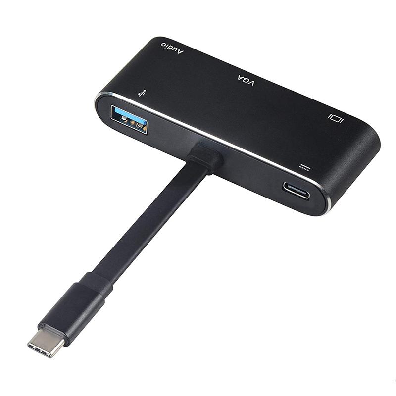 Cáp Chuyển Đổi Cổng C Sang HDMI/VGA Đen