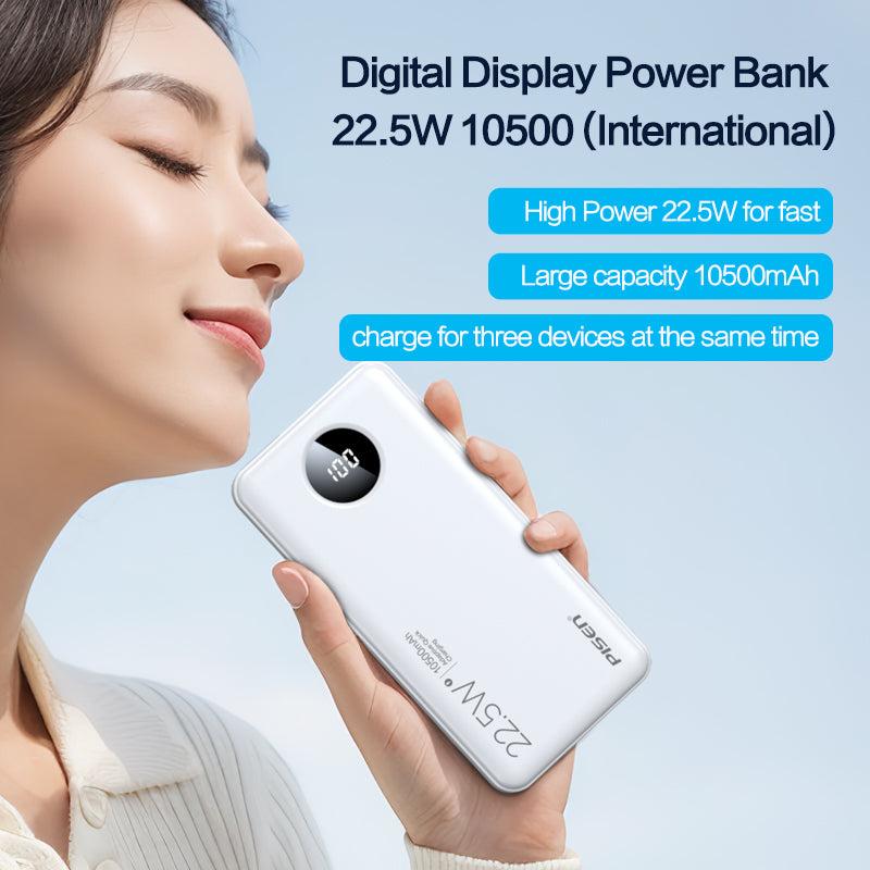 Sạc Dự Phòng Pisen Pro - Power Cube 22.5W 10500mAh - Màu Trắng