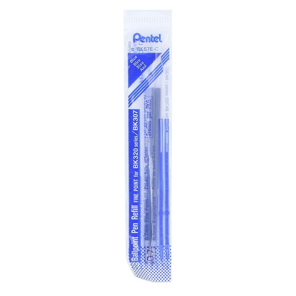 Ruột Bút Bi Nhật Bản Pentel BK250 - BKS7E | Ngòi 0.7mm (Mưc Xanh và Đen) | Ngòi bút bi Pentel BK250