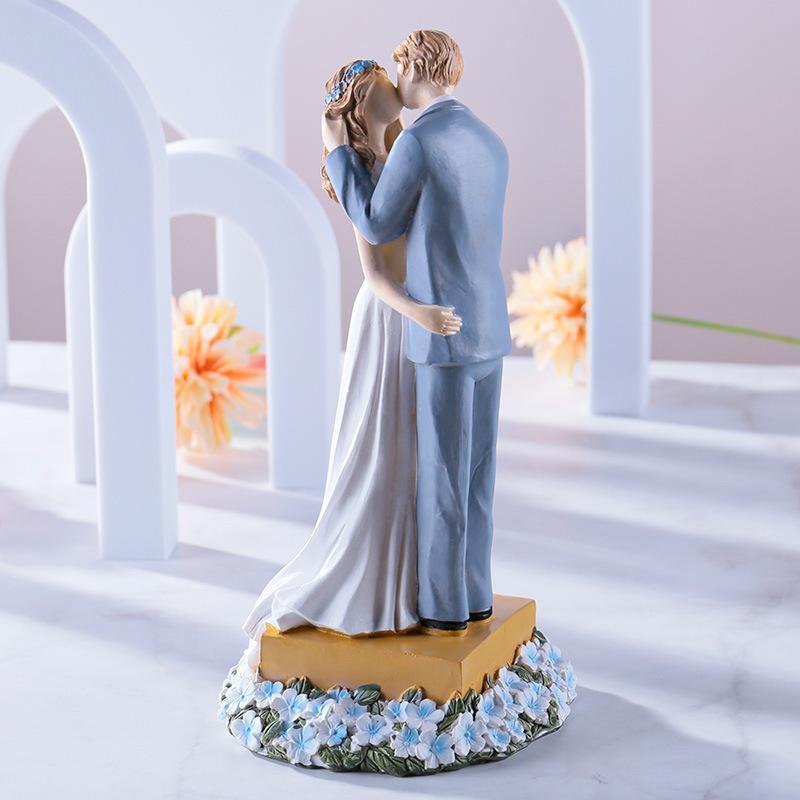 Đám cưới cô dâu chú rể mới cưới mũ theo chủ đề nhân vật điêu khắc