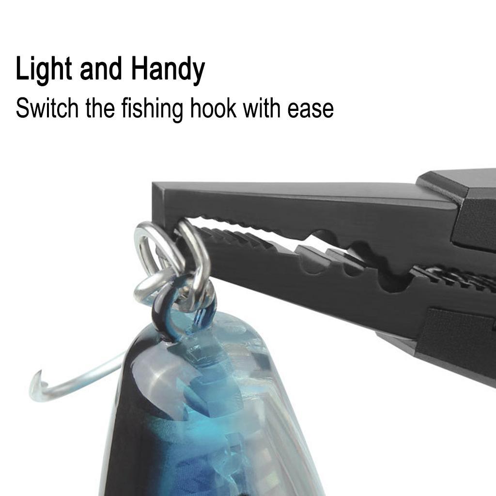 Aluminium Fishing Pliers Split Ring Pliers Fishing Line Cutters Fish Hook Remover Fishermans Pliers with Sheath and Lanyard