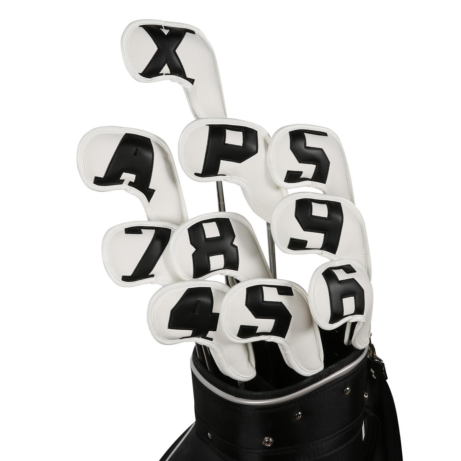 10pcs Golf Club Head Covers Neoprene Iron Headcover Iron Putter Headcover Golf Protector Case Iron Club Head Covers