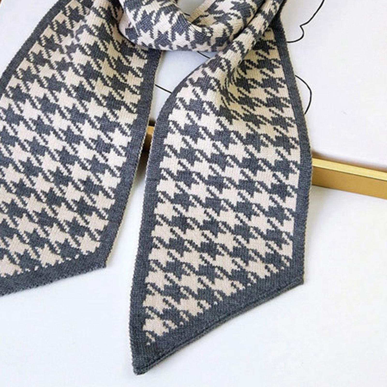 Women's Long Plaid Blanket Chunky Soft Winter/Fall Warm Scarf Big Tartan Scarves Wrap Shawl Knitted Neckerchief Neck Warmer
