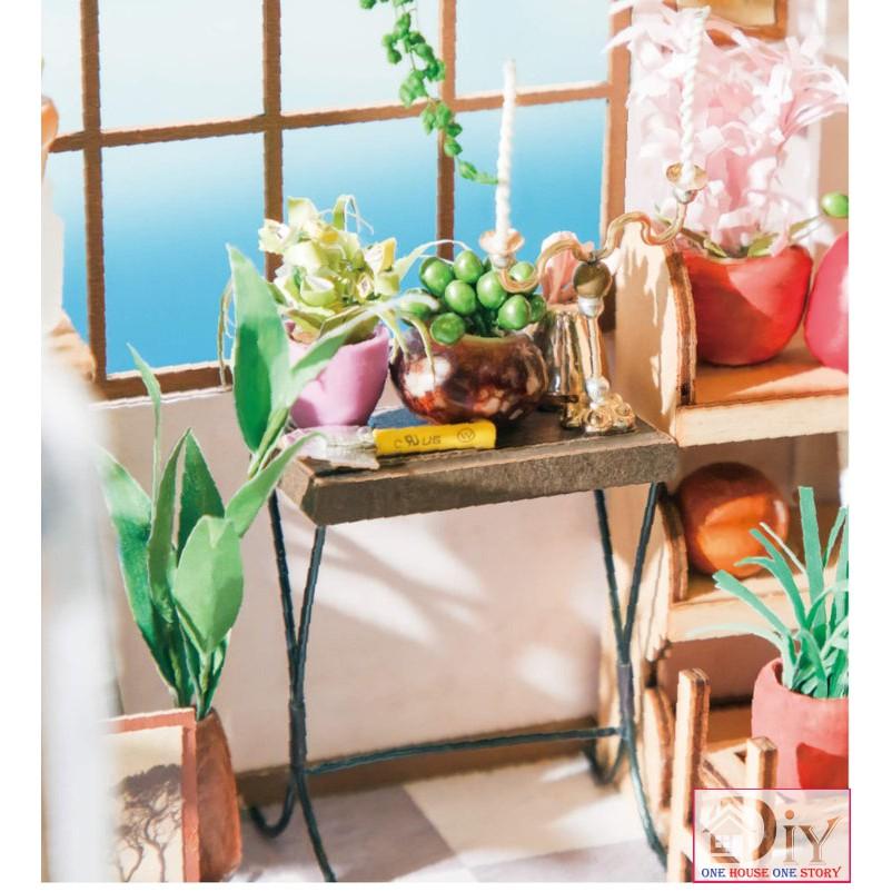 Mô hình nhà tự lắp ráp bằng gỗ Dollhouse EMILY'S FLOWER SHOP - mã DG145
