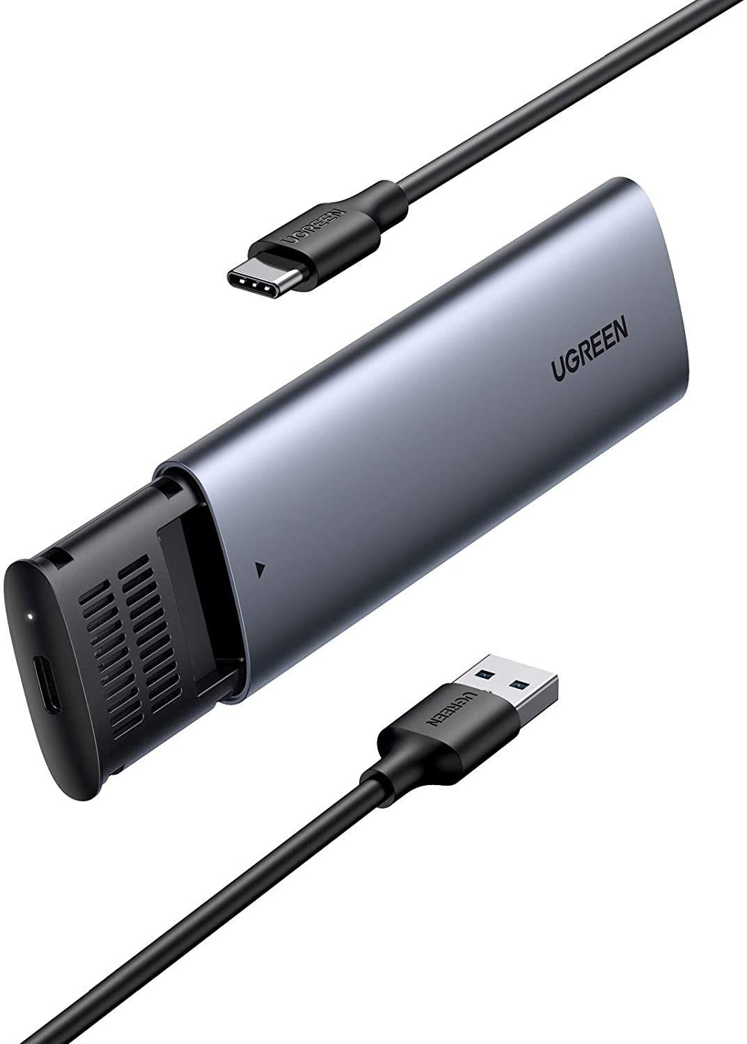 Ugreen UG10903CM400TK M.2 NGFF Usb type c Thiết bị đựng ổ cứng cỡ ssd dùng để kết nối ổ cứng Sata NGFF với máy tính kèm dây cáp - HÀNG CHÍNH HÃNG