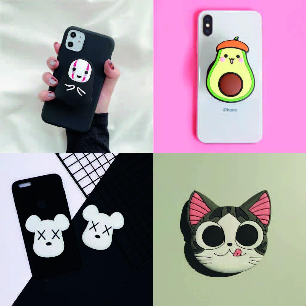 Popsocket Giá Đỡ Silicon Hình Thú 8 Mẫu