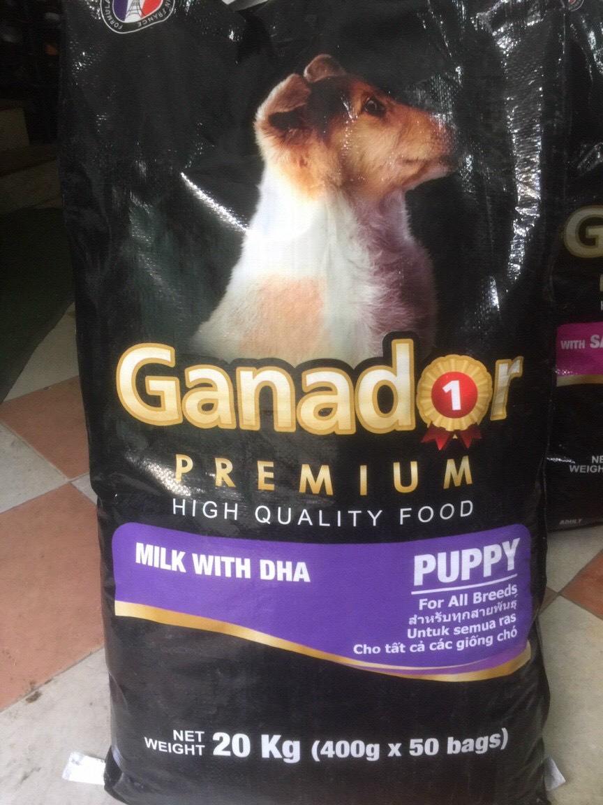 20KG Thức ăn cho chó con Ganador vị Sữa và DHA - Ganador Puppy milk with DHA - Thức ăn hạt cho chó con