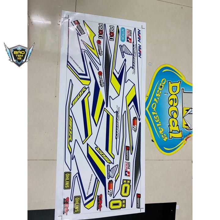 Tem rời dán xe winner 150R dán xe xanh