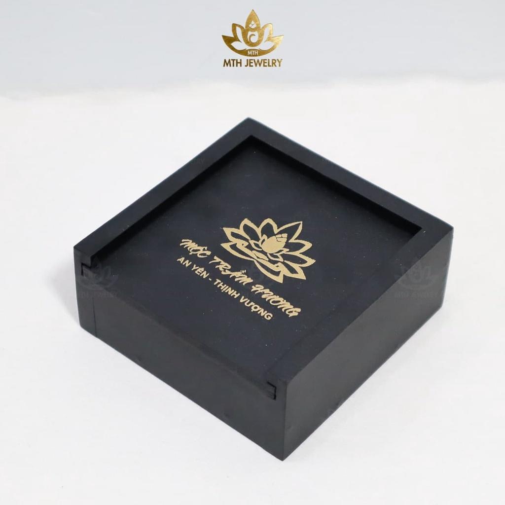 Hộp Gỗ Đen Cao Cấp Mộc Trầm Hương Đựng Vòng, Đồ Phong Thủy Sang Trọng - Quà Tặng