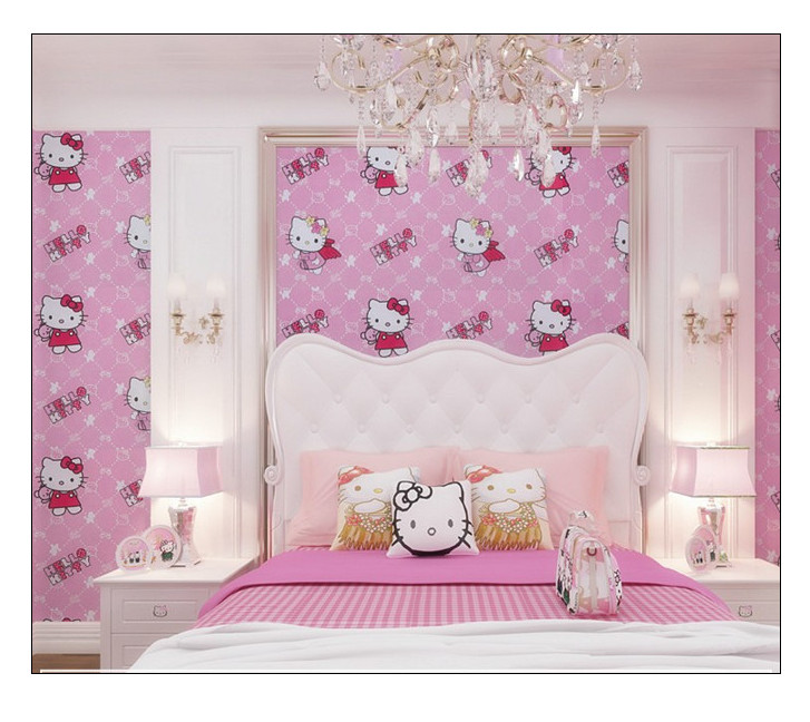 Cuộn 5 Mét Decal Giấy Dán Tường Kitty Thiên Thần