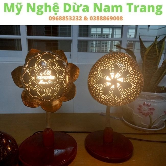 Đèn trang trí gáo dừa | Đèn ngủ gáo dừa | Đèn gáo dừa