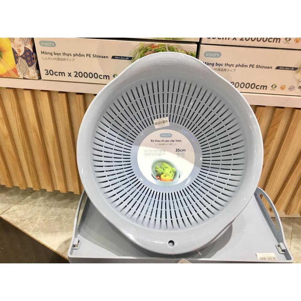 Bộ thau rổ cao cấp Inochi 23cm-30cm-35cm - Tiêu chuẩn nhật bản - ion Ag+ kháng khuẩn