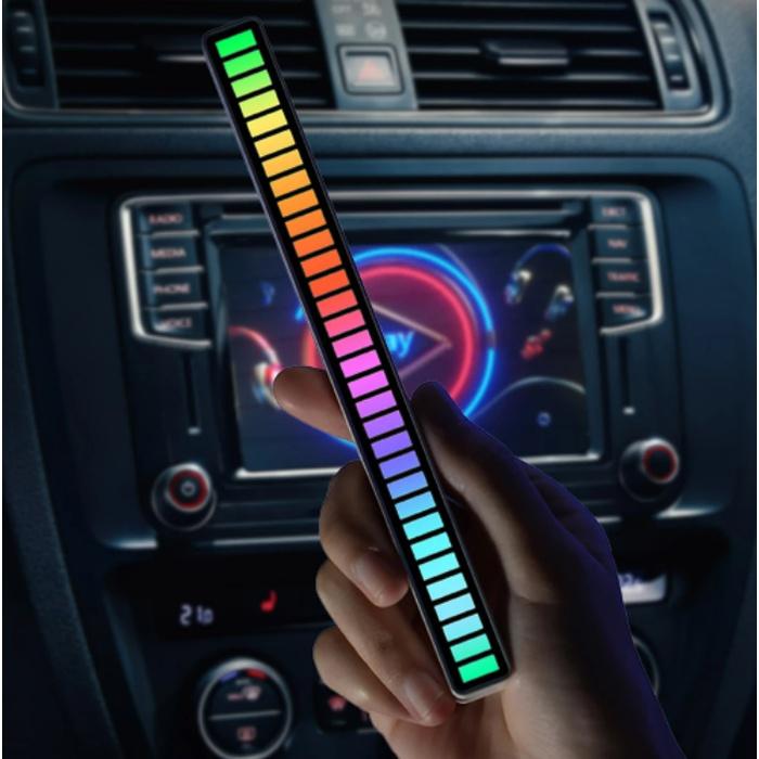 Thanh Đèn Led RGB Nháy Theo Nhạc 16/32/40 Bóng Điều Khiển Bằng Cảm Biến Âm Thanh Siêu Nhạy Đèn Trang Trí Phòng, PC