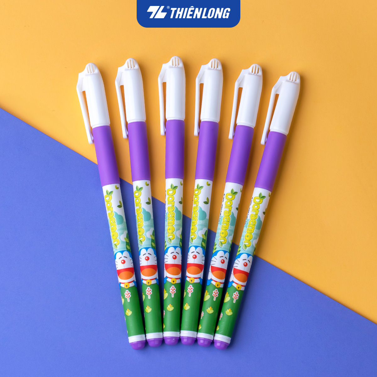Combo 5/10/20 Bút Gel Thiên Long Doraemon GEL-012/DO Nature - Mực tím - Phiên bản 2025