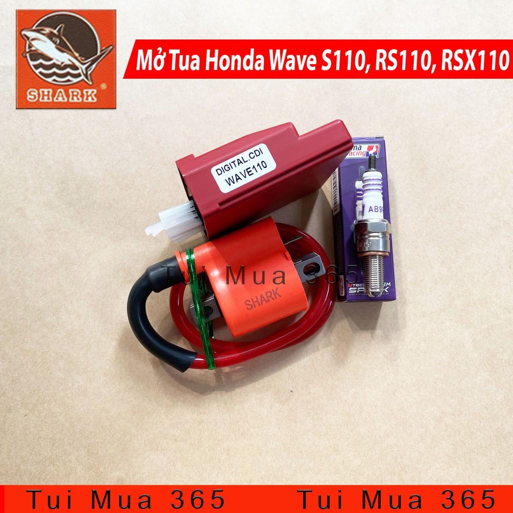 Combo IC và Mobin Sườn Shark, Bugi Uma Mở Tua Honda Wave S110, RS110, RSX110