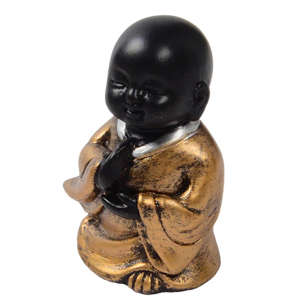 Resin Buddha Statue Monk Figurine Tea pet Ornaments