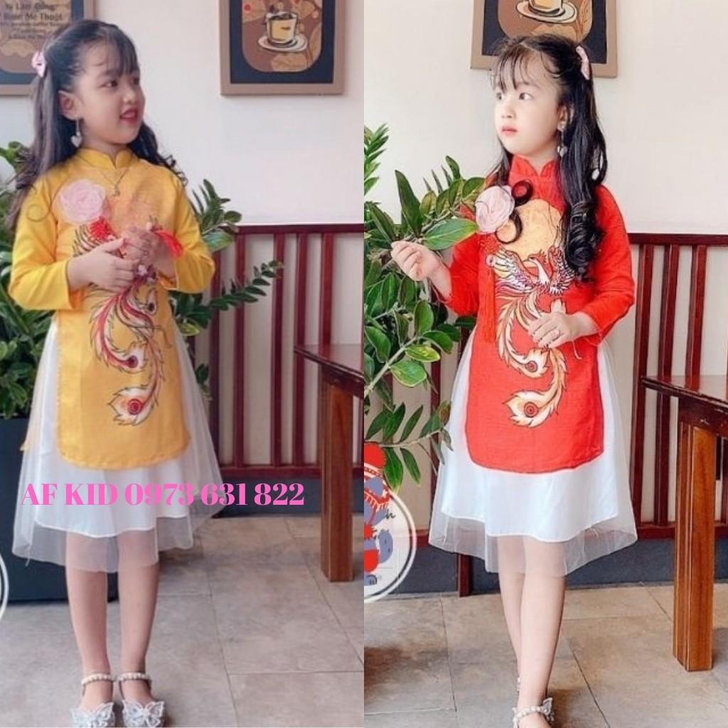 Áo Dài Tết Cho Bé - Áo Dài Cách Tân Chất Lụa Gấm Cao Cấp Cho Bé Trai Bé Gái