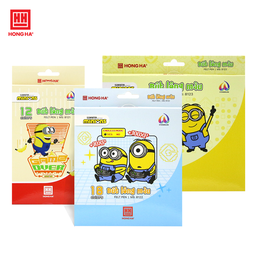 Bút lông màu Hồng Hà Minions 12 màu - 8121