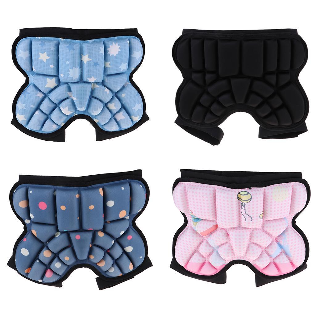 3D Padded Hip Protective Short Children  Pad EVA  Short Pant Black
